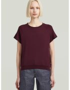 G-STAR Tricou din bumbac organic cu maneci raglan - Violet pruna