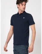 G-STAR Tricou polo slim fit din material pique Dunda - Alb/Bleumarin