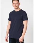 G-STAR Tricou regular fit cu broderie logo discreta - Negru/Bleumarin