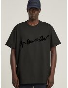 G-STAR Tricou supradimensionat de bumbac organic - Negru stins