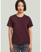 G-STAR Tricou uni de bumbac organic - Violet tyrian