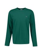 Gant Bluza regular-fit din bumbac cu decolteu la baza gatului Shield - Rosu/Verde englez