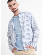Gant Camasa din bumbac cu dungi - Alb/Albastru pal