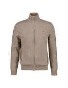 Gant Cardigan de bumbac cu fermoar - Bej inchis