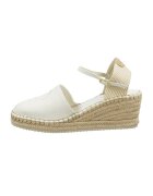Gant Espadrile wedge cu logo brodat Luliza - Alb