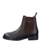 Gant Ghete Chelsea din piele Prepdale - Maro inchis