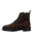 Gant Ghete din piele intoarsa cu perforatii decorative Boggar - Maro