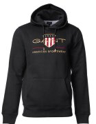 Gant Hanorac cu broderie logo Archive Shield - Negru