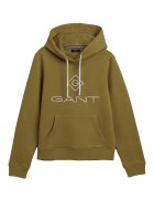 Gant Hanorac cu buzunar kangaroo Lock Up - Verde