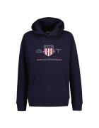 Gant Hanorac cu buzunar kangaroo si logo brodat Archive - Bleumarin