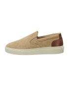 Gant Pantofi slip-on de piele intoarsa cu logo - Bej