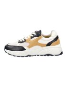 Gant Pantofi sport cu talpa wedge si garnituri din piele intoarsa si plasa Newile - Negru/Alb optic/Caramel