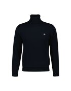 Gant Pulover de bumbac cu guler inalt - Albastru