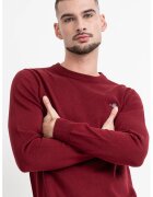 Gant Pulover din bumbac Classic - Rosu/Rosu inchis