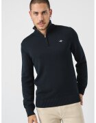 Gant Pulover din bumbac cu fenta cu fermoar - Negru