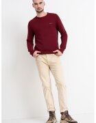 Gant Pulover din bumbac pique - Rosu inchis