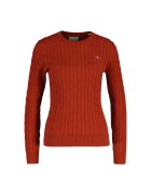 Gant Pulover slim fit cu model torsade - Caramiziu