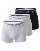 Gant Set de boxeri cu banda logo in talie - 3 perechi - Gri