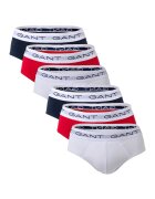 Gant Set de chiloti cu banda logo in talie - 6 perechi - Multicolor