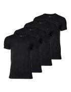Gant Set de tricouri uni cu decolteu la baza gatului - 4 perechi - Negru