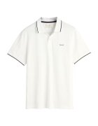 Gant Tricou polo din material pique - Alb optic
