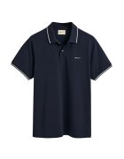 Gant Tricou polo din material pique - Bleumarin