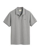 Gant Tricou polo din material pique - Gri deschis