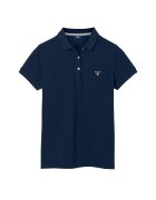 Gant Tricou polo din pique de bumbac - Bleumarin