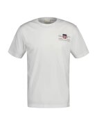 Gant Tricou regular fit cu decolteu la baza gatului Archive - Alb