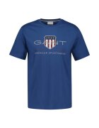 Gant Tricou regular fit cu imprimeu logo Archive Shield - Albastru