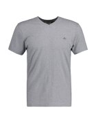 Gant Tricou slim fit cu decolteu in V - Gri deschis