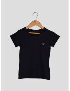 Gant Tricou slim fit cu logo brodat - Bleumarin
