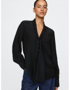 GAP Bluza cu guler cu funda din panglici - Negru