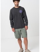 GAP Bluza cu imprimeu logo pe partea din spate - Ametist/Gri antracit