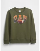 GAP Bluza de trening cu imprimeu logo pe piept - Verde aquamarin