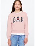 GAP Bluza de trening cu imprimeu logo - Roz pal/Bleumarin