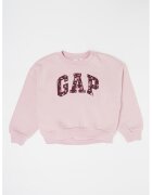 GAP Bluza de trening cu imprimeu logo si decolteu la baza gatului - Roz pal