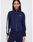GAP Bluza de trening cu logo si fermoar - Alb/Albastru ultramarin