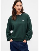 GAP Bluza de trening cu logo si maneci cazute - Verde aquamarin