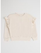 GAP Bluza de trening cu volane - Alb fildes