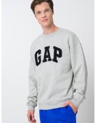 GAP Bluza de trening din bumbac cu logo - Gri deschis melange