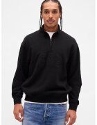 GAP Bluza de trening lejera cu fenta cu fermoar - Negru