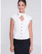 GAP Bluza din amestec de bumbac cu panglica - Alb murdar