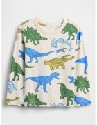 GAP Bluza din bumbac cu imprimeu cu dinozaur - Verde/Albastru/Bej deschis