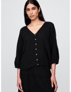GAP Bluza supradimensionata cu decolteu in V - Negru