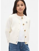 GAP Cardigan cu nasturi si logo - Alb fildes