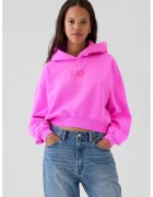 GAP Hanorac crop cu maneci cazute - Fucsia/Roz aprins