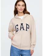 GAP Hanorac cu fermoar si maneci cazute - Crem