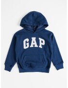 GAP Hanorac cu imprimeu logo si buzunar kangaroo - Gri/Bleumarin
