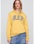 GAP Hanorac cu logo brodat si buzunar kangaroo - Alb/Portocaliu pal/Bleumarin
